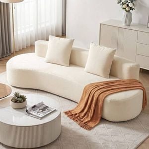 Homfurn 228cm Modular Sofa – Boneless Corduroy, High-density Foam, No Assembly, 600kg Capacity