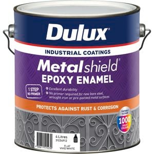 Dulux 4L Metalshield Epoxy Enamel Flat White