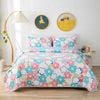 Bloomington Flower Power 100% Cotton Lightly Quilted Reversible Coverlet Set King Single