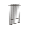 ProtectorAl 350 - 1200 x 1800mm Black Aluminium Loop Top Pool Fence Panel With Mid Rail