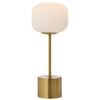 Telbix Liam Modern Table Desk Lamp Light Metal Glass Antique Gold Gloss
