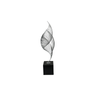 Elegant Collections Medium Black/Silver Ribbon Decorative Sculpture