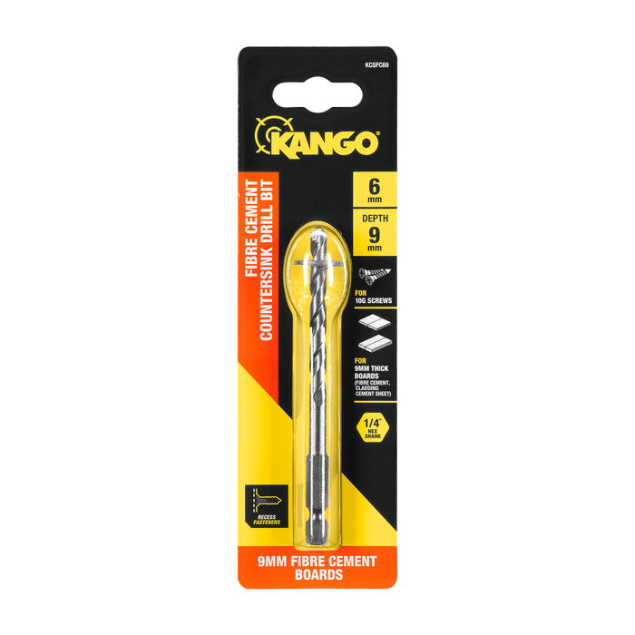 Kango 6 x 9mm Fibre Cement Countersink Drill Bit