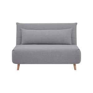 Audrey 2 Seater Sofa Futon Bed Love Seat Fabric Lounge Couch - Grey