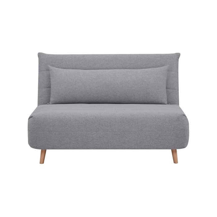 Audrey 2 Seater Sofa Futon Bed Love Seat Fabric Lounge Couch - Grey