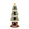 Costway 154cm Christmas Cat Tree Indoor Tower Pet Condo Furniture