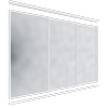 Lugna 2400 x 2701-3600mm Triple Mirror Wardrobe Sliding Door Package