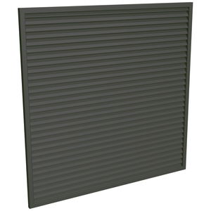 ProtectorAl 1001-2000W X 1001-2000H Woodland Grey Aluminium Welded Louver Panel Horizontal 5mm overlap