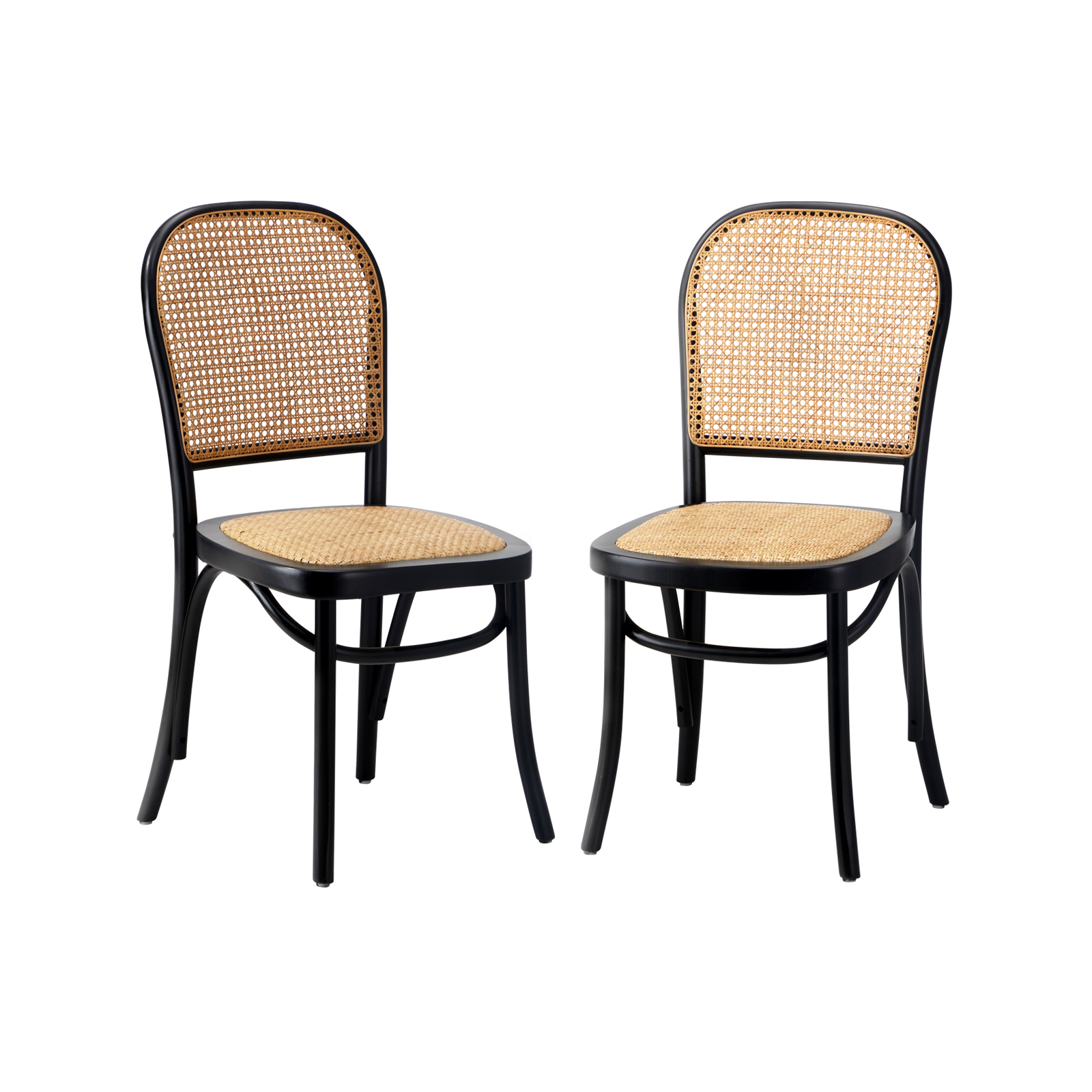 Oikiture 2PCS Dining Chairs Wooden Chairs Black Bunnings Australia