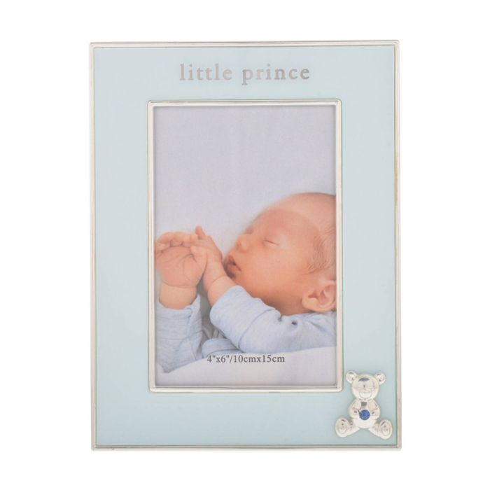 Gibson Gifts Little Prince Picture Photo Frame 4x6 Baby Blue Glass