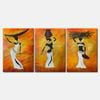 3 Set of African Woman Painting Print 100% Australian Made 3 x 60x90cm (Stretched Canvas)