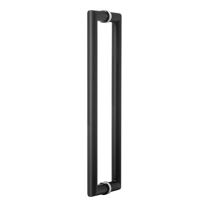 Lemaar Door Pull 450 x 25mm Black Back To Back Round DDA