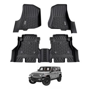 AUSGO Car Floor Mats for Jeep Wrangler JL Series 4-Door 2018-Onwards All-Weather Floor Liners
