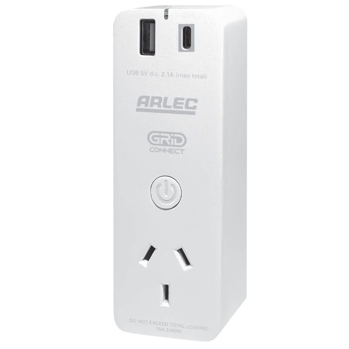 Arlec Grid Connect Smart Plug In Socket With USB