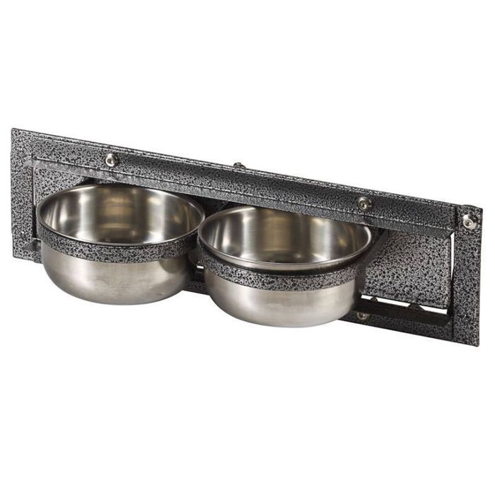 Stainless Steel Bird Cage Feeder Cup Set-2 Cups Set Bird