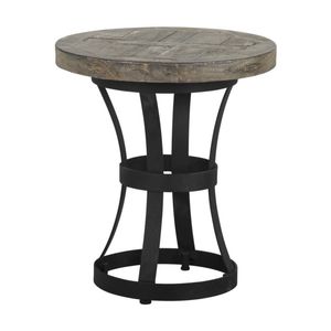 1825 Interiors Newcastle Side Table Reclaimed Pine Metal Rustic Driftwood