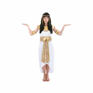More Than Party Adult White and Gold Egyptian Queen Costume S/M