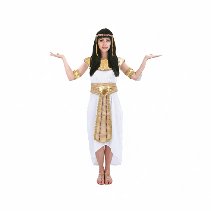 More Than Party Adult White and Gold Egyptian Queen Costume S/M