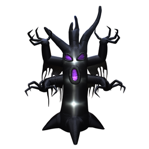 Click 3.65m Black Scary Tree Light-Up Inflatable