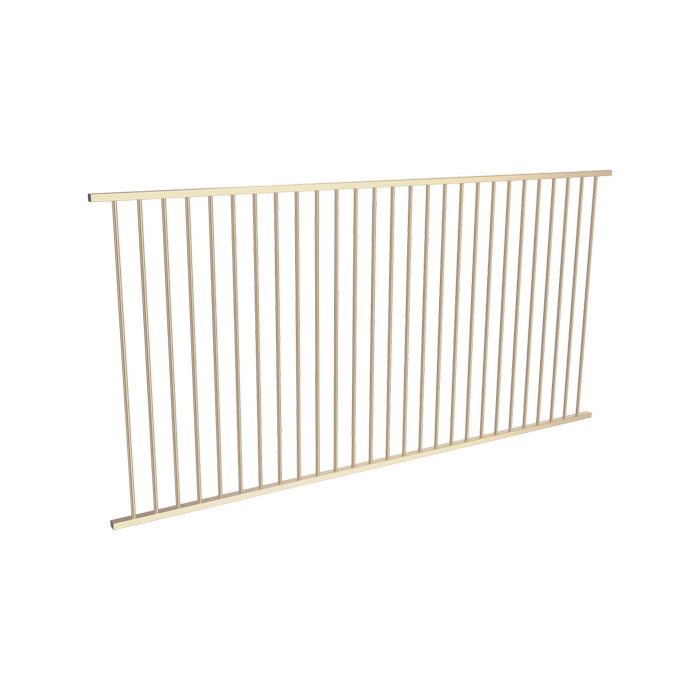 ProtectorAl 2400 x 1200mm Primrose Aluminium Flat Top Pool Fence Panel