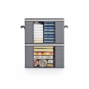 8-Pack 90L Clothes Storage Bag Set with Handles for Organizing