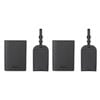 2PK Kate Hill Passport Holder Wallet & Adjustable ID Luggage Tag Gift Set Black
