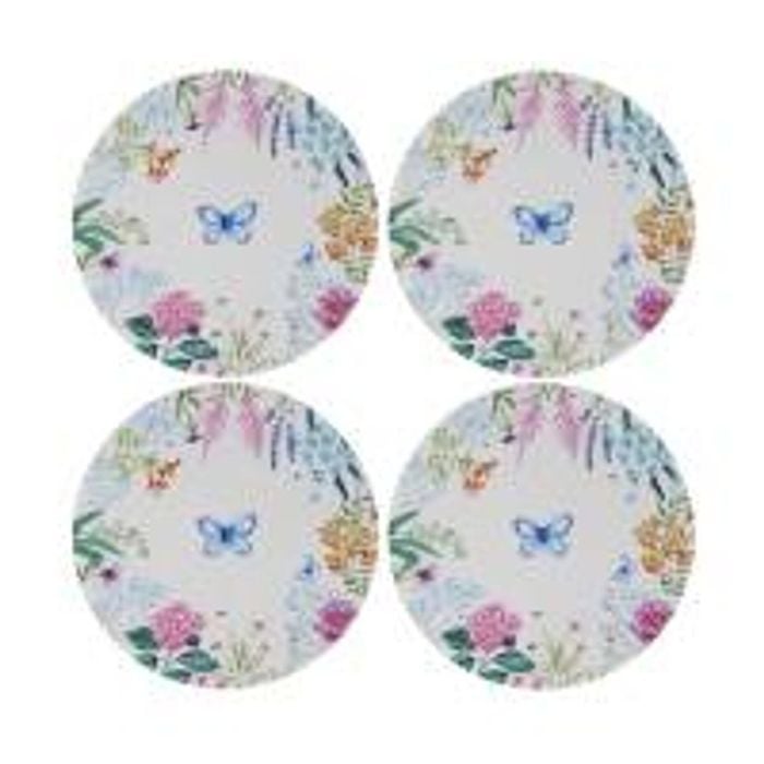 4pc Maxwell & Williams Round Cork Back Botanica Placemats 32cm