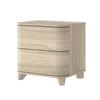 Cosmoliving Arden Natural Oak 2 Drawer Curved Front Bedside Table