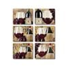 Cinnamon Cork Backed Coasters Set of 6 Old World Wine