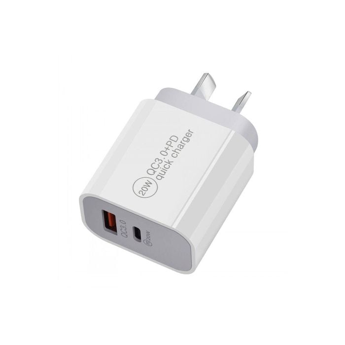 20W USB C & USB A QC3.0+PD Fast Charging Wall Charger