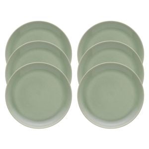 6PK Ecology Element 20cm Stoneware Side Plate Round - Dew