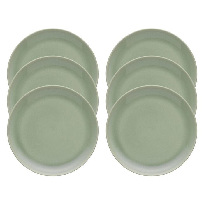 6PK Ecology Element 20cm Stoneware Side Plate Round - Dew