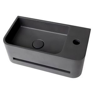 New Form Concreting Titan Charcoal Wall Hung Concrete Basin