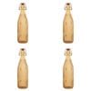 4PK Porto Pop Soda Lime Glass Bottle 30.5cm/900ml - Groove Tangerine