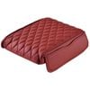 Catzon Car Armrest Cover Leather Cushion With Storage Pocket-red(s）