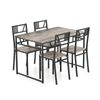 Costway 5pcs Dining Table Chairs Set Metal Frame Kitchen Furniture