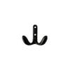 Taskmaster 55mm Matte Black Double Robe Hook