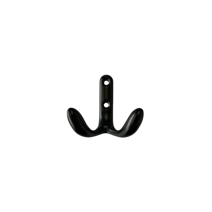 Taskmaster 55mm Matte Black Double Robe Hook