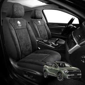 Australian Goose Edition Front Seat Covers for Kia Sportage 2021 - Current (NQ5) - Suede, Universal Fit - Black