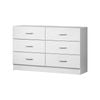 Oikiture 6 Chest of Drawers Dresser Lowboy White