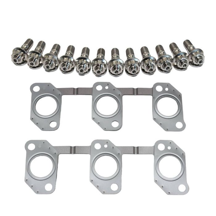 Permaseal Exhaust Manifold Titanium Stud & Gasket Kit For Toyota Landcruiser 80 Series HDJ80/HDJ81 1HD-T 4.2L