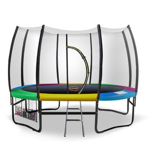 Kahuna 10ft Twister Springless Trampoline - Rainbow