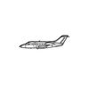 Ignite Laser Beechcraft Hawker 400 - Light Business Jet Silhouette Metal Wall Art Rustic Metal 47 inch - 120 cm