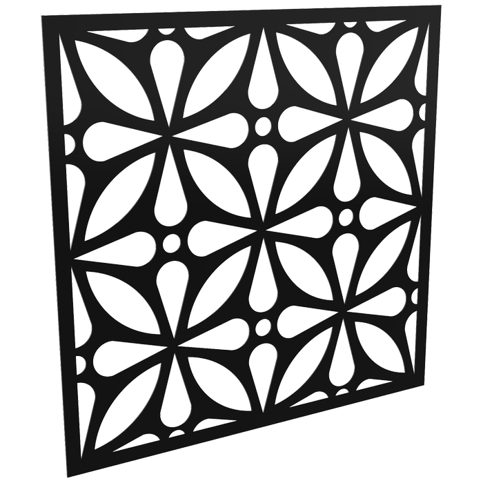 ProtectorAl 300-1200w x 300-1200h Satin Black/Gloss Black Morrocco Unframed Composite Deco Panel