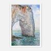 Galrie The Stunning Manneporte Cliffs Artwork by Claude Monet (1886), White Frame, A4 21 x 30cm (8 x 12inch)