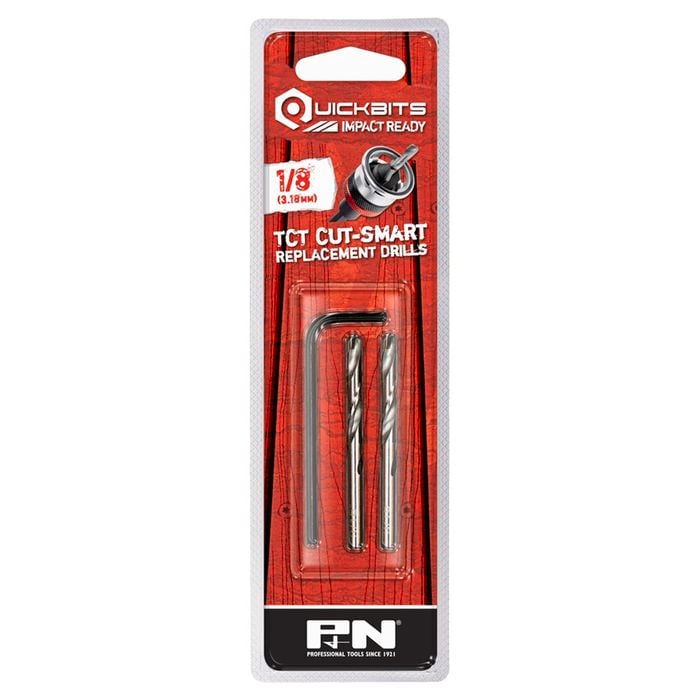 P&N 1/8 TCT Cut-Smart Replacement Drill Bit - 2 Pack