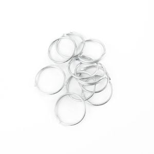 Windoware 25mm Satin Curtain Rod Split Ring - 50 Pack