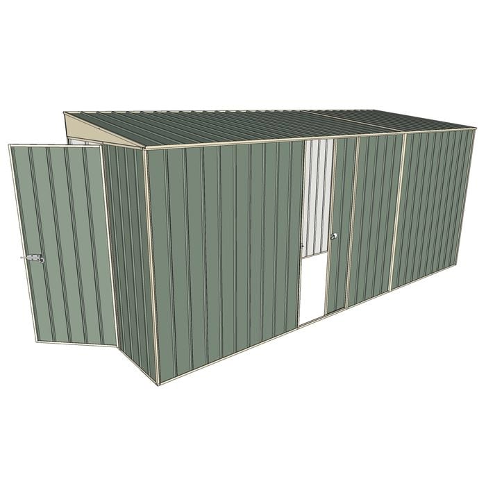 Build-a-Shed 1.5 x 4.5 x 2m Single Sliding Side Door Skillion Shed - Green