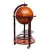 vidaXL Solid Eucalyptus Wood Globe Bar Wine Stand Drink Liquor Cabinet Storage