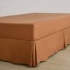 Dreamaker Superfine Washed Microfibre Pleated Valance Rust King Bed
